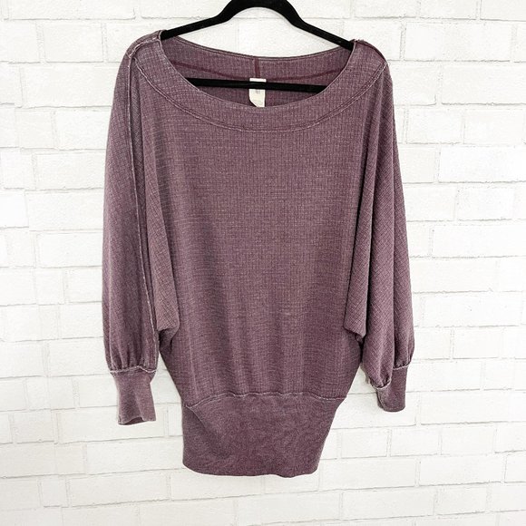 Free People Tops - We the Free - Free People Purple Dolman Sleeve Oversized Tunic Tee Women's Small